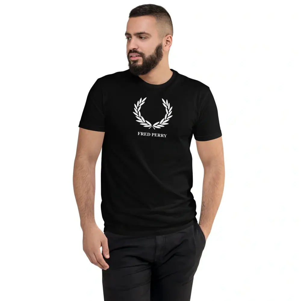 Camisa Fred Perry preta, elegância discreta, perfeita para fãs de fred perry