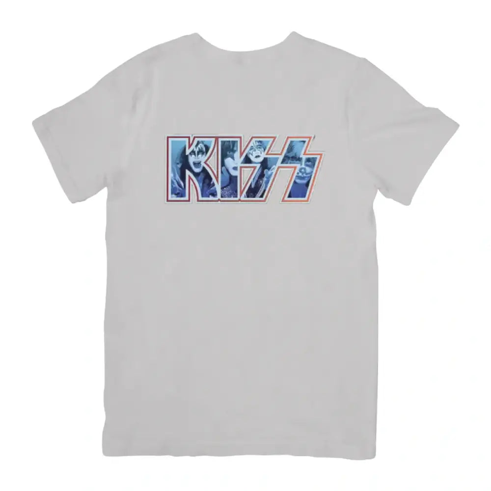 Camisa Kiss algodão premium, camiseta branca KISS banda rock and roll elegante