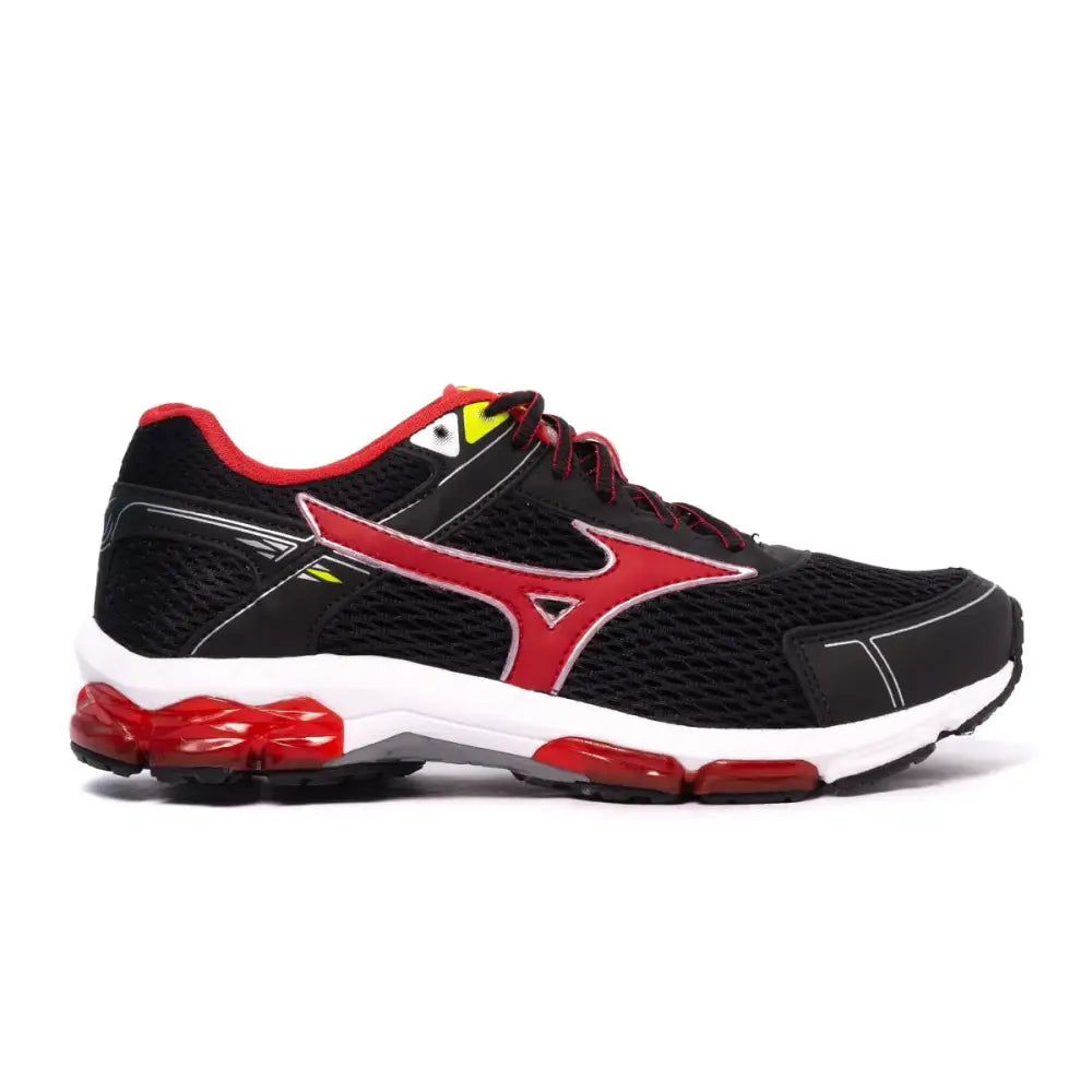 Imagem de Tênis Mizuno Jet para Corrida e Academia em cores preto e vermelho