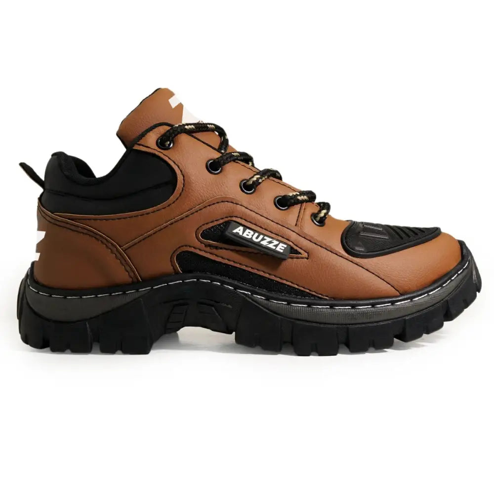 Imagem de tênis botinha Adventure Abuzze Explore com sola de lug, marrom e preto