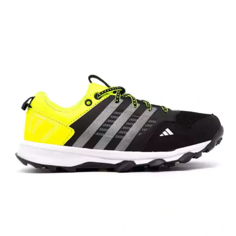 Sapato de corrida para trilha adidas kanadia tr7 em preto e amarelo, estilo e conforto