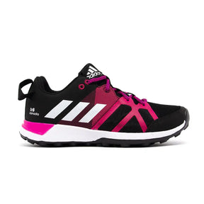 Sapatilha trail feminino adidas kanadia tr8 pink e preta para caminhada