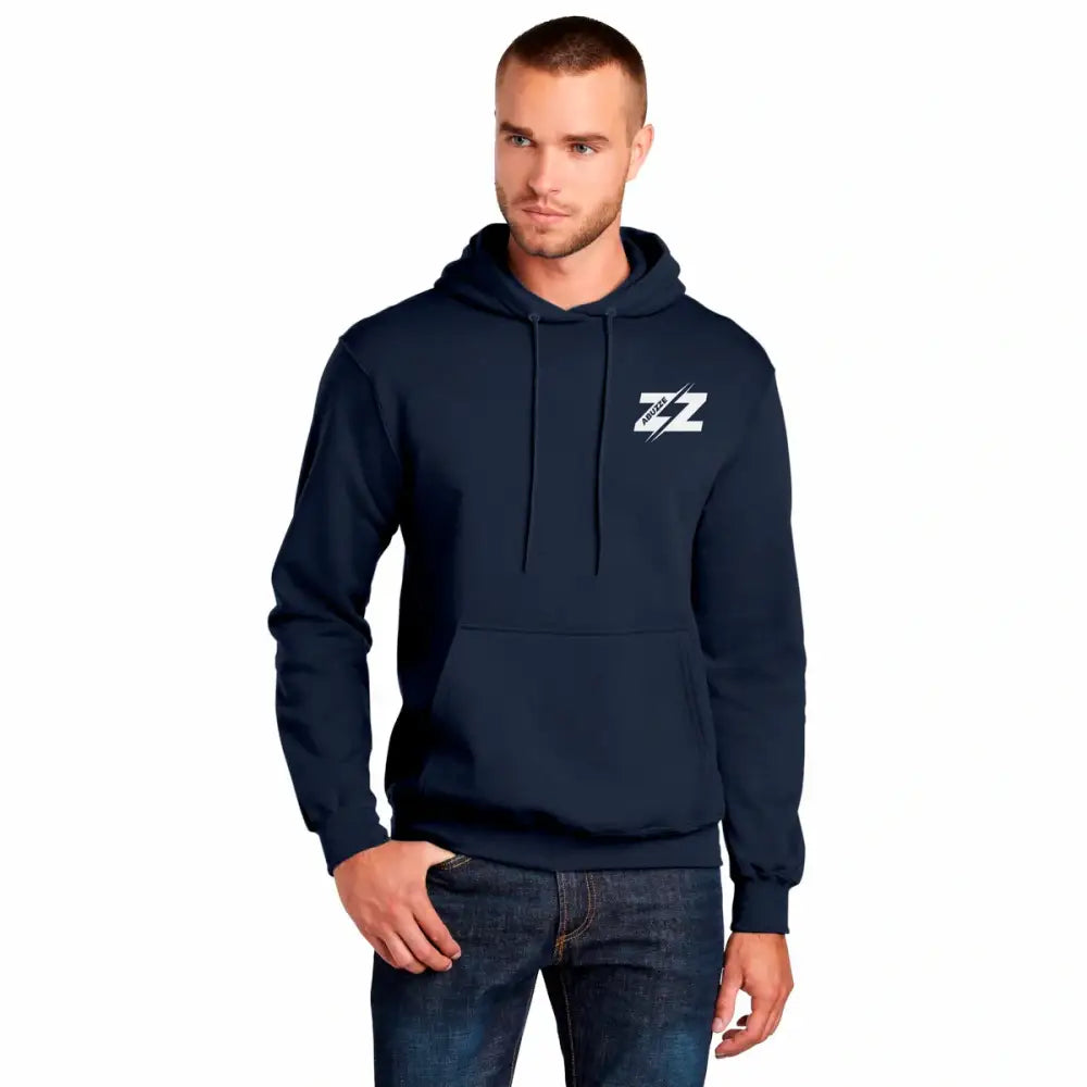 Imagem de moletom abuzze azul marinho com capuz, perfeito para adicionar estilo ao visual casual
