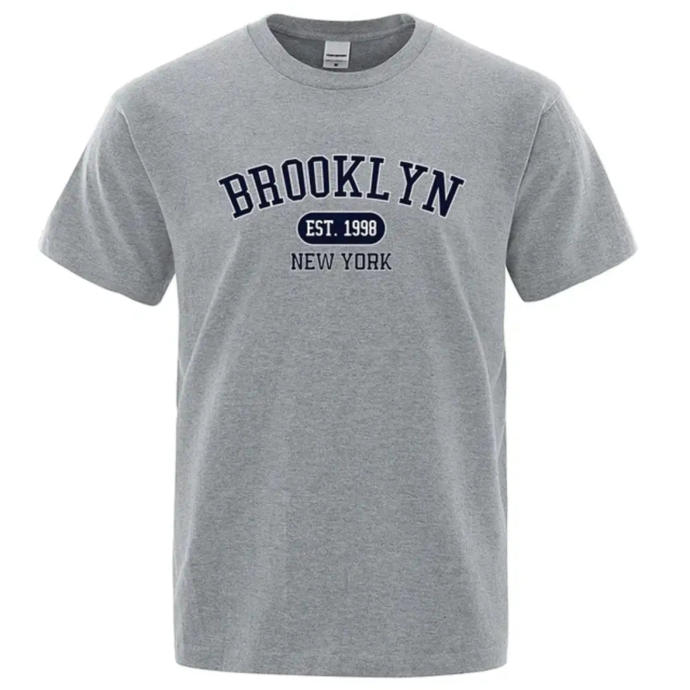 Camisa Brooklyn cinza com estampa DTG e algodão premium do produto Camisa Brooklyn 1998
