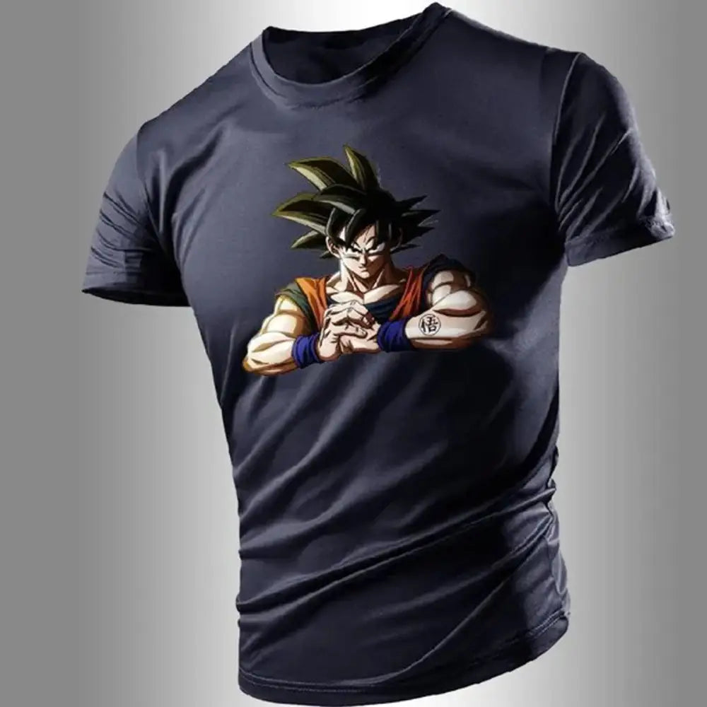 Camisa Goku Dragon Ball Z com estampa vibrante, ideal para fãs de Dragon Ball