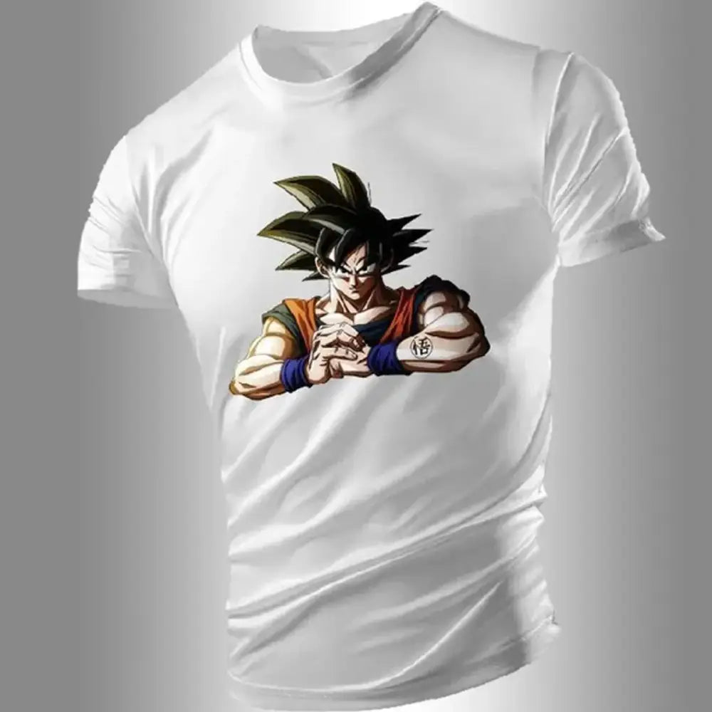 Camisa Goku Dragon Ball Z com estampa vibrante, ideal para fãs de Dragon Ball
