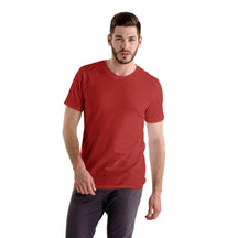 Imagem de camisa lisa de algodão premium na Cor vermelha, escolha ideal para estilo