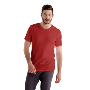 Imagem de camisa lisa de algodão premium na Cor vermelha, escolha ideal para estilo