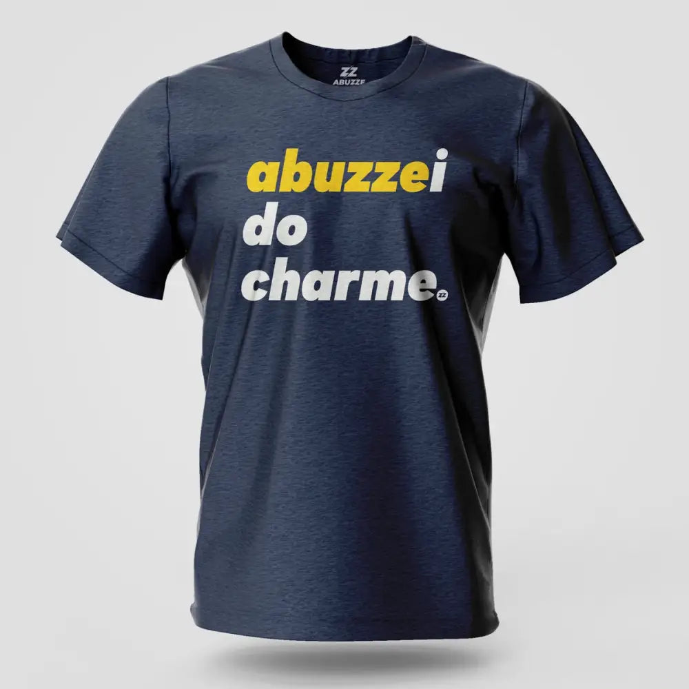 Imagem de Camiseta Masculina Abuzze Charme Amarelo com texto branco e amarelo