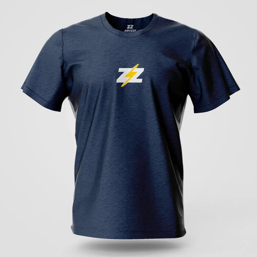 Imagem de camiseta masculina Abuzze Raio azul marinho com logo de raio