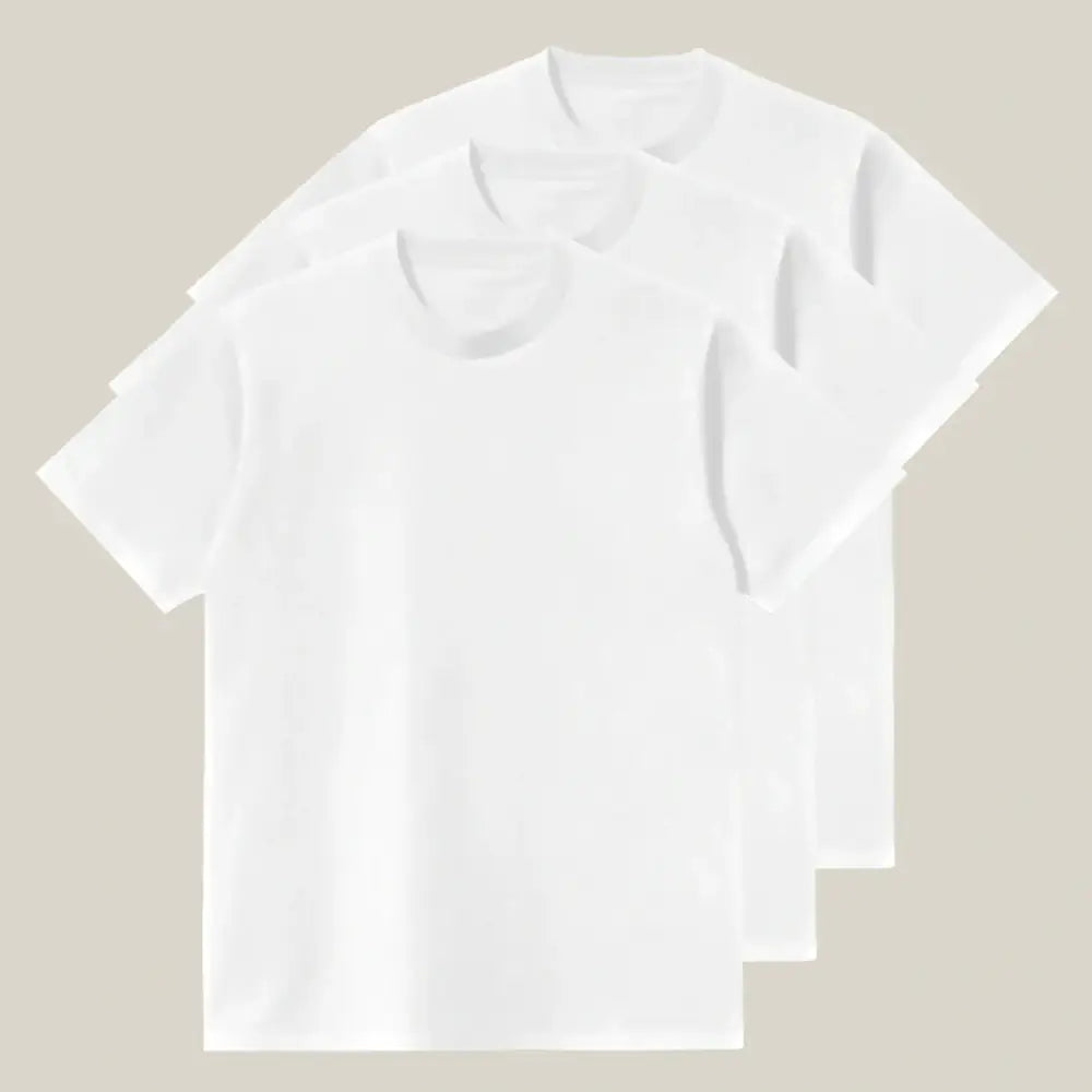 Imagem de três camisetas oversized de algodão premium alta qualidade
