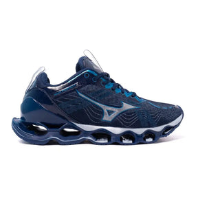 Imagem de um tênis de corrida navy blue Mizuno Wave Prophecy para alta performance