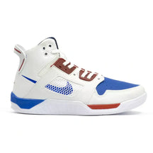 Pantufa alta Air Jordan Mars da Nike Air Jordan em branco, azul e vermelho