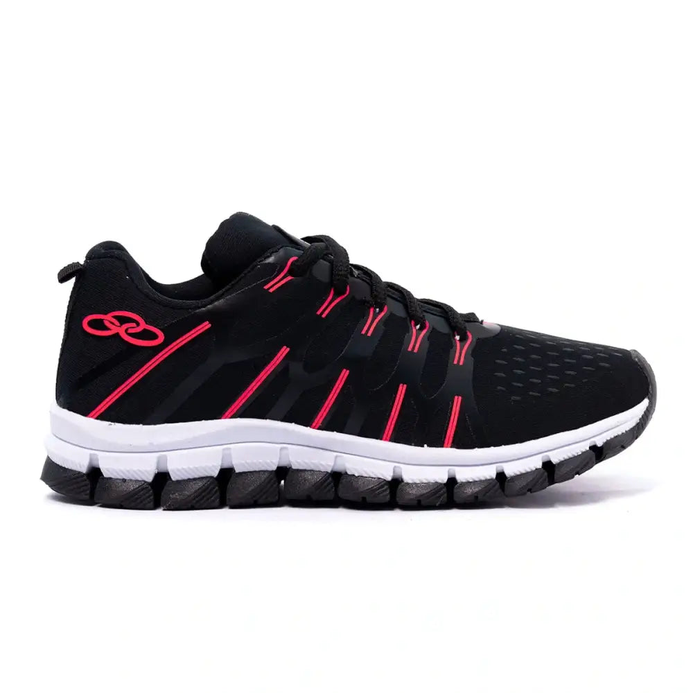 Tênis Olympikus Style Conforto e Flexibilidade com detalhes preto e rosa