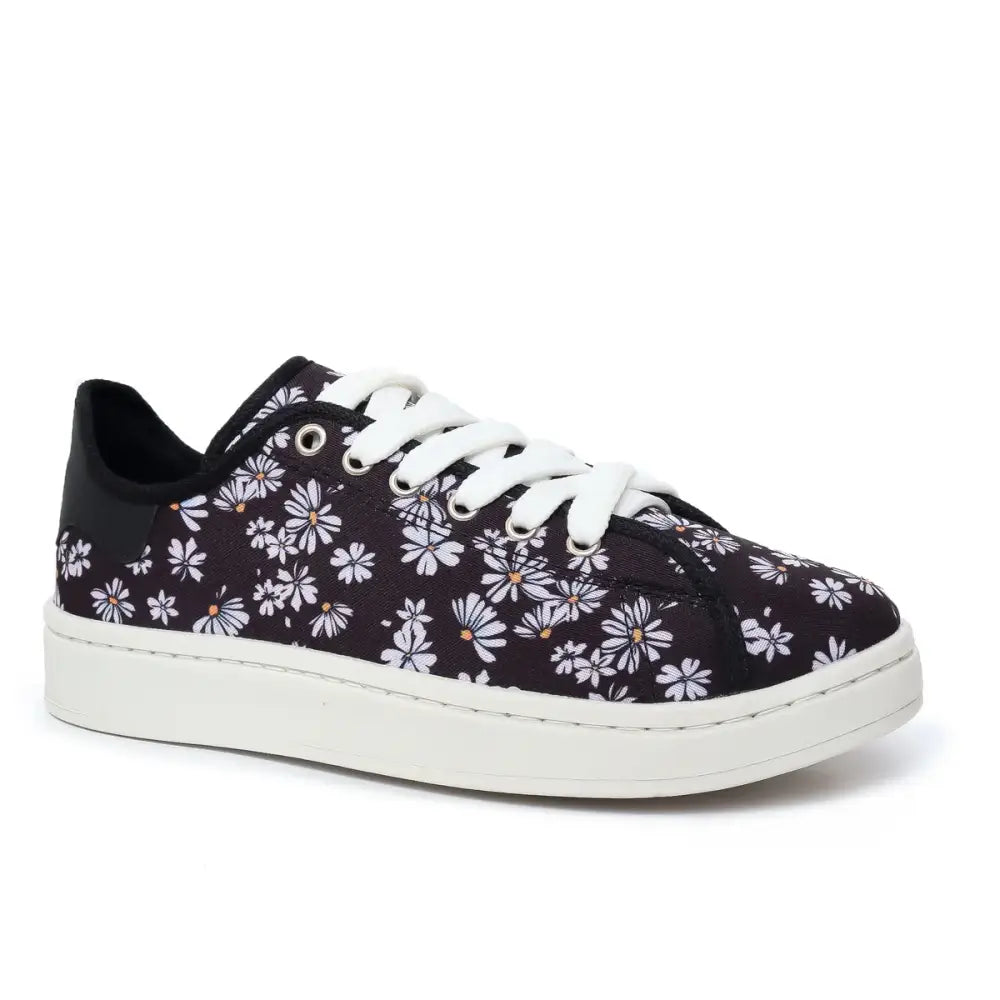 Tênis slip-on feminino com estampa floral para conforto e estilo sofisticado