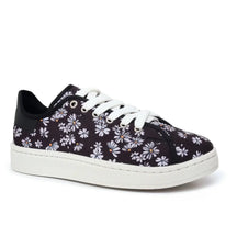 Tênis slip-on feminino com estampa floral para conforto e estilo sofisticado