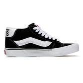 Imagem de Vans Knu Skool Mid Preto Branco sneaker branco e preto, estilo skool mid